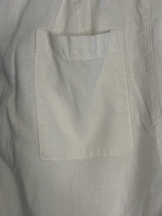 GAP Women’s White Drawstring Linen-Blend Pants Minimalist Spring Summer - Picture 9 of 11